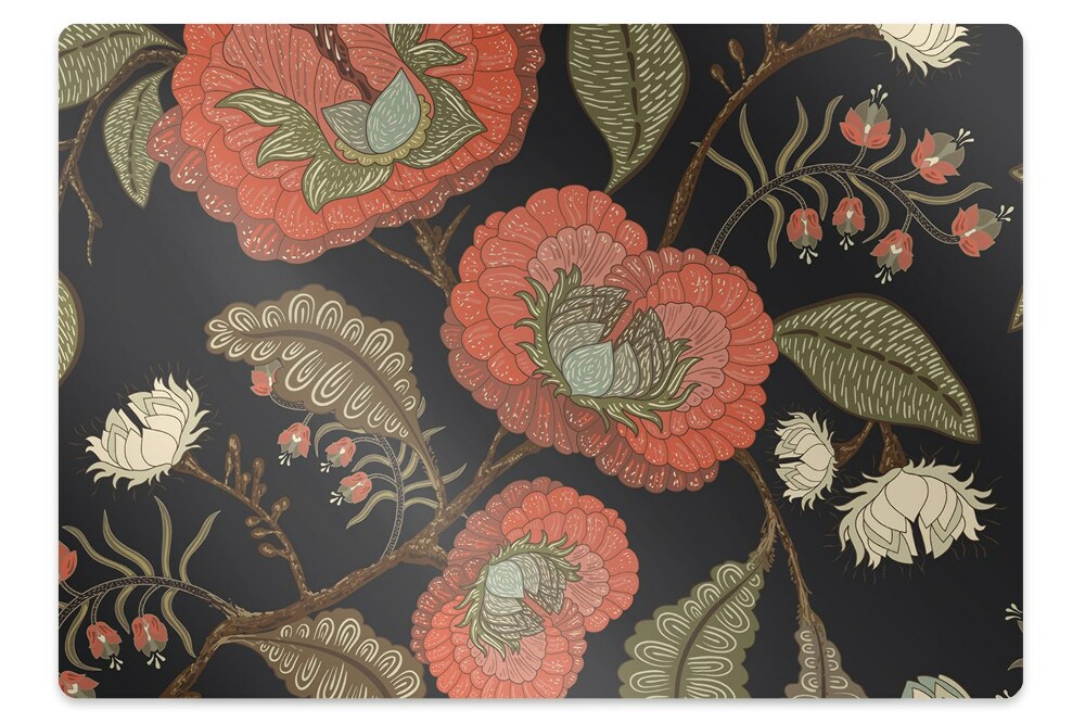 Podkładka pod krzesło Retro Kwiaty 100x70 cm