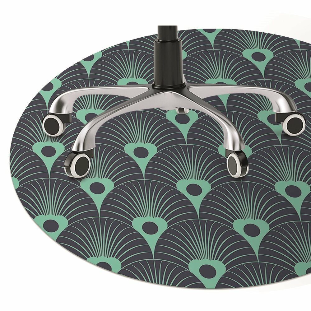 Mata na podłogę pod krzesło Neonowy design fi100 cm