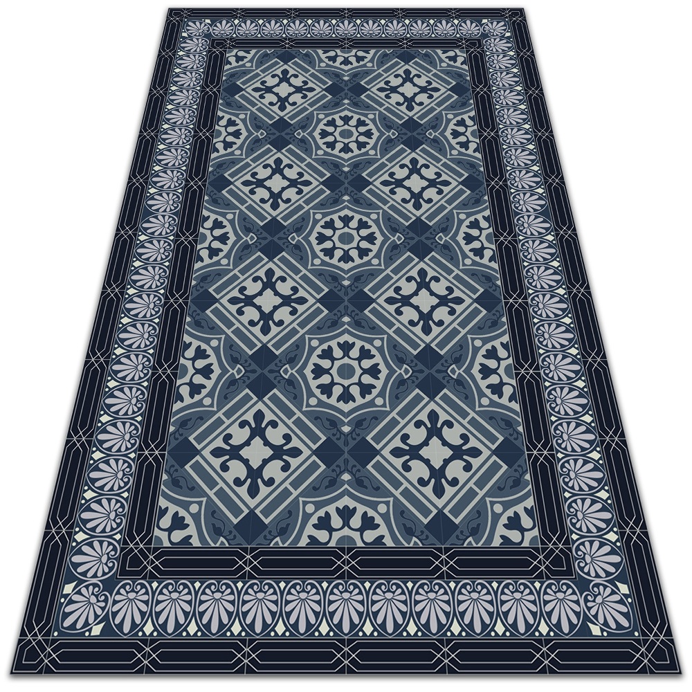 Modny winylowy dywan Granatowa talavera 80x120 cm