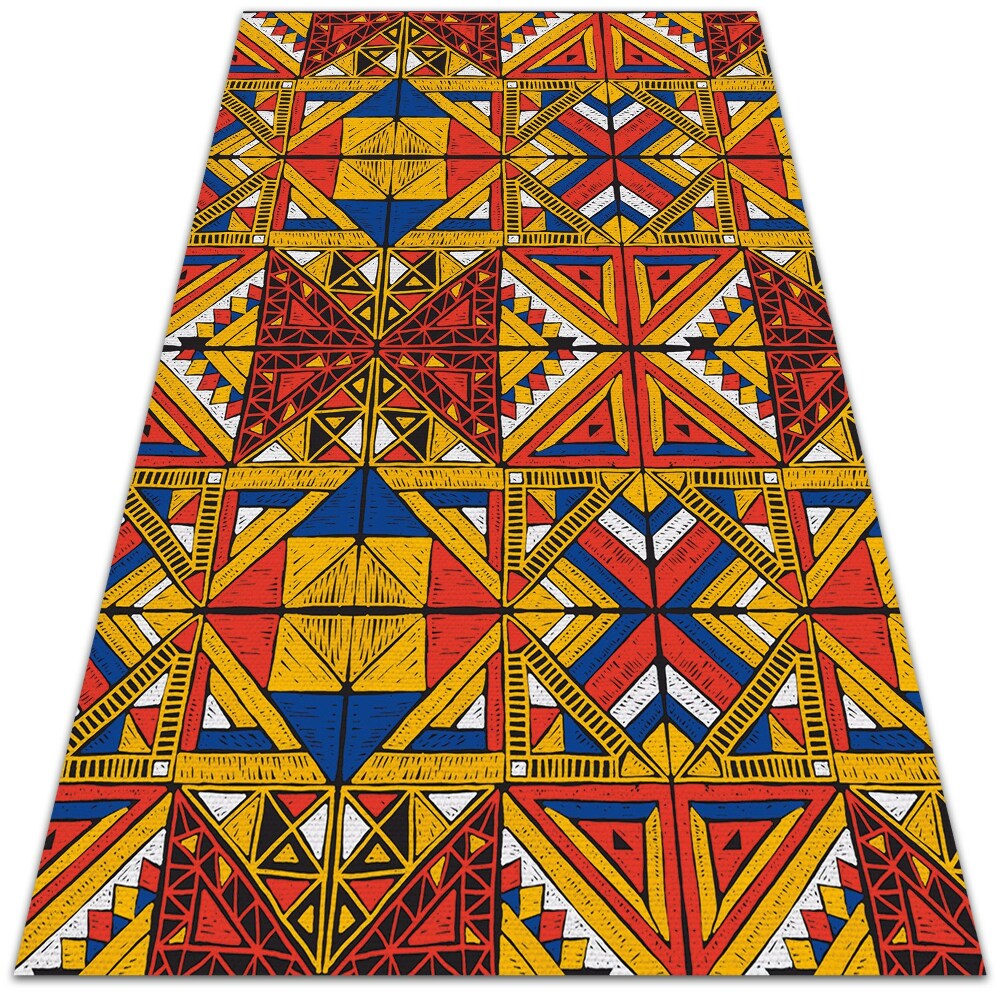 Modny winylowy dywan Kolorowe kafle 120x180 cm