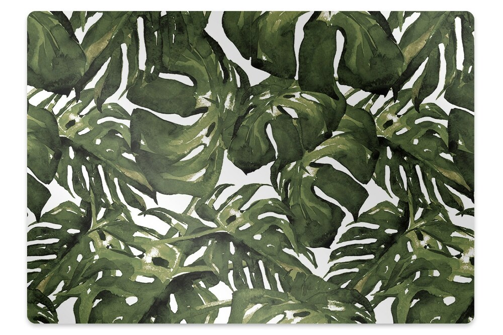 Mata pod fotel biurowy Liść Monstera 120x90 cm