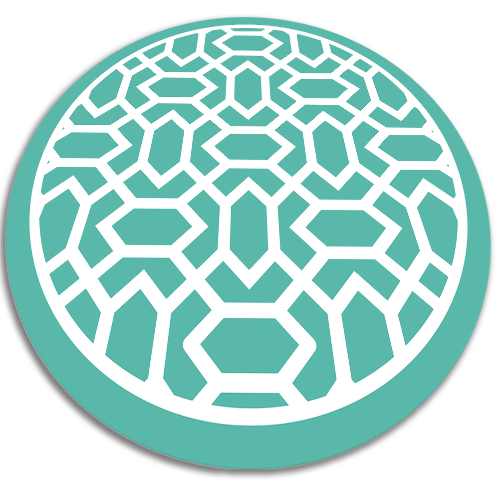 Winylowy dywan okrągły spleciony wzór fi60 cm