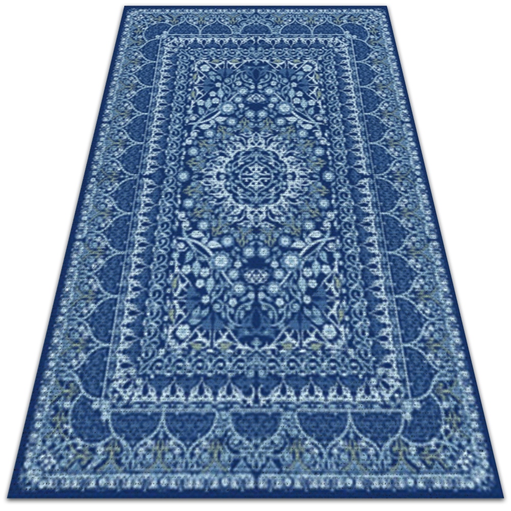 Modny dywan winylowy Niebieski antyczny styl 120x180 cm