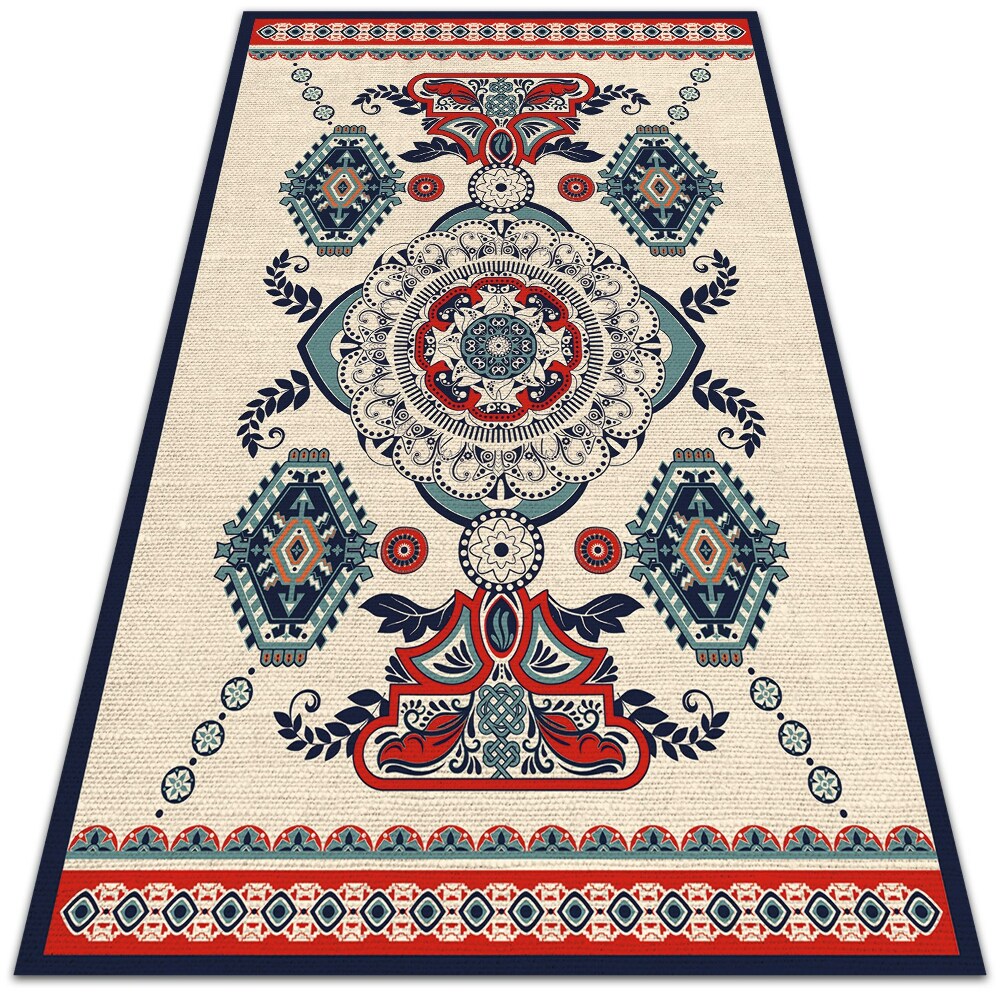 Modny winylowy dywan Hinduska geometria 100x150 cm