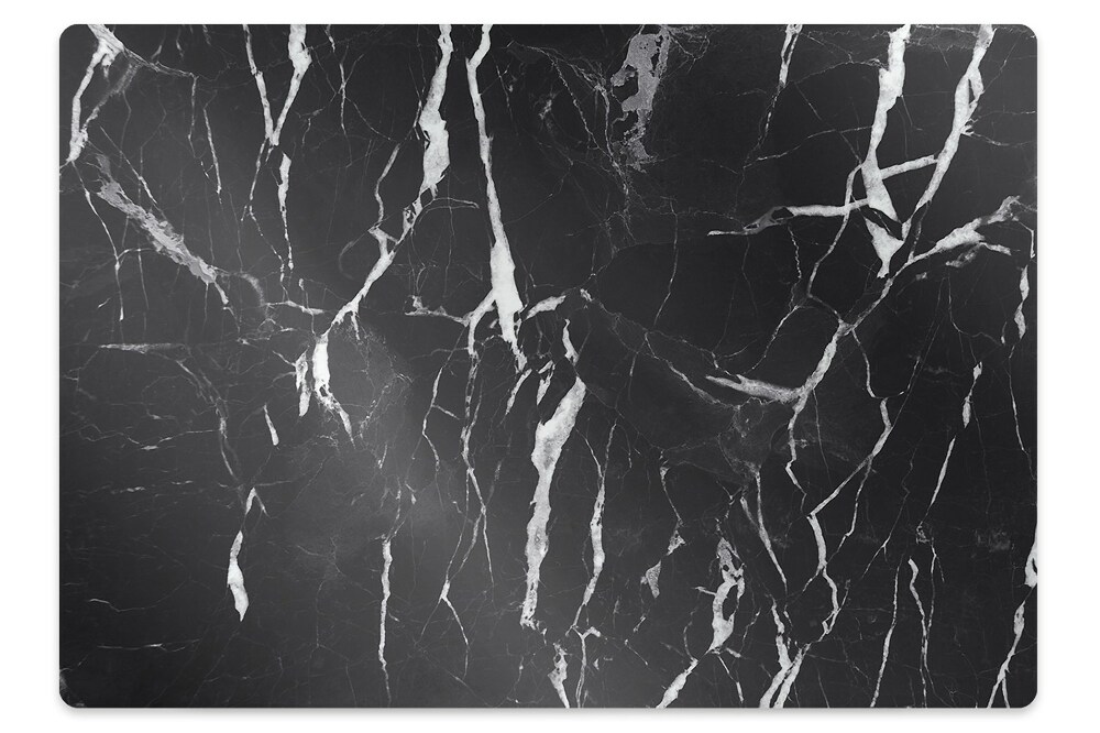Mata pod fotel biurowy Czarny marmur 100x70 cm