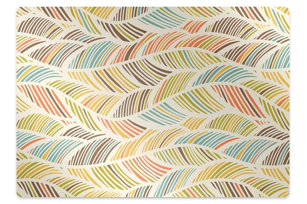 Mata pod krzesło do biura Abstrakcyjne fale 100x70 cm