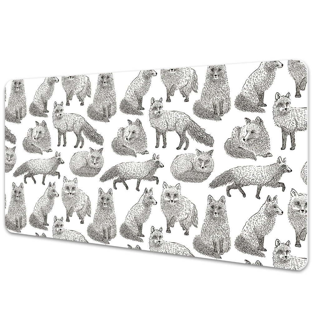 Duża podkładka ochronna na biurko Rysowane lisy 90x45 cm