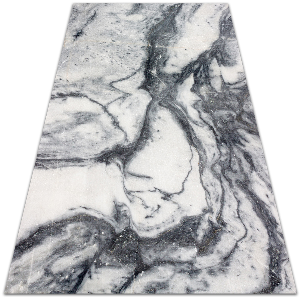 Uniwersalny dywan winylowy Czarno-biały marmur 140x210 cm