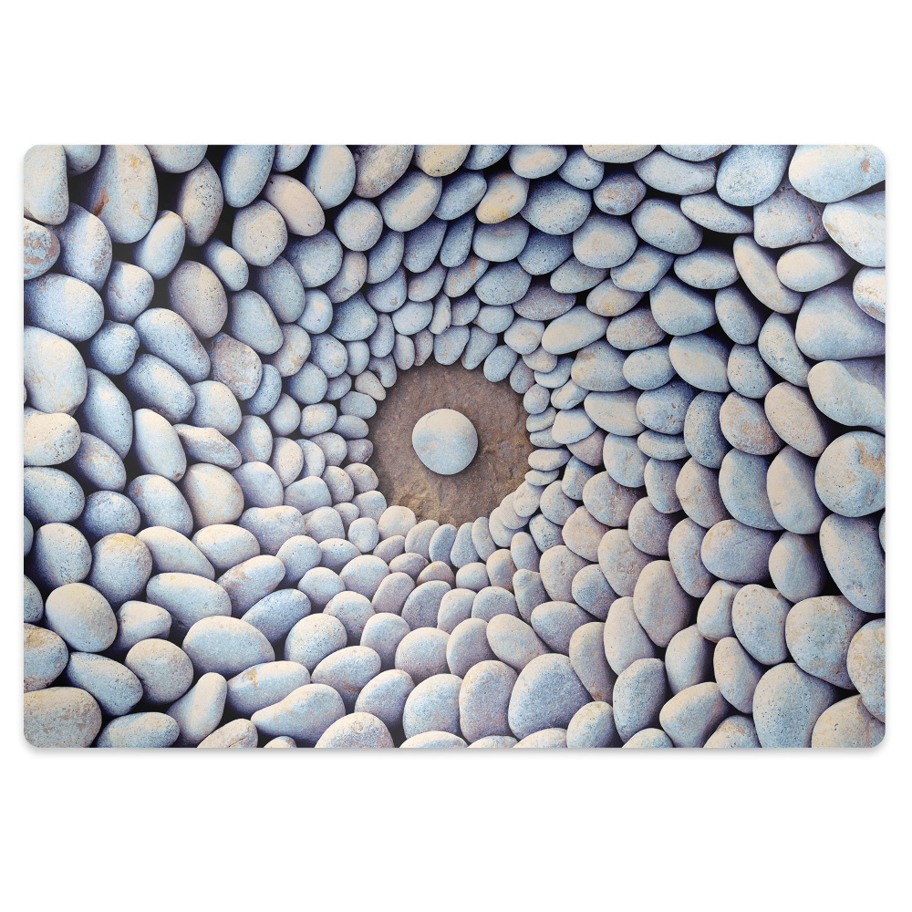 Mata pod fotel biurowy Okrąg kamieni 100x70 cm