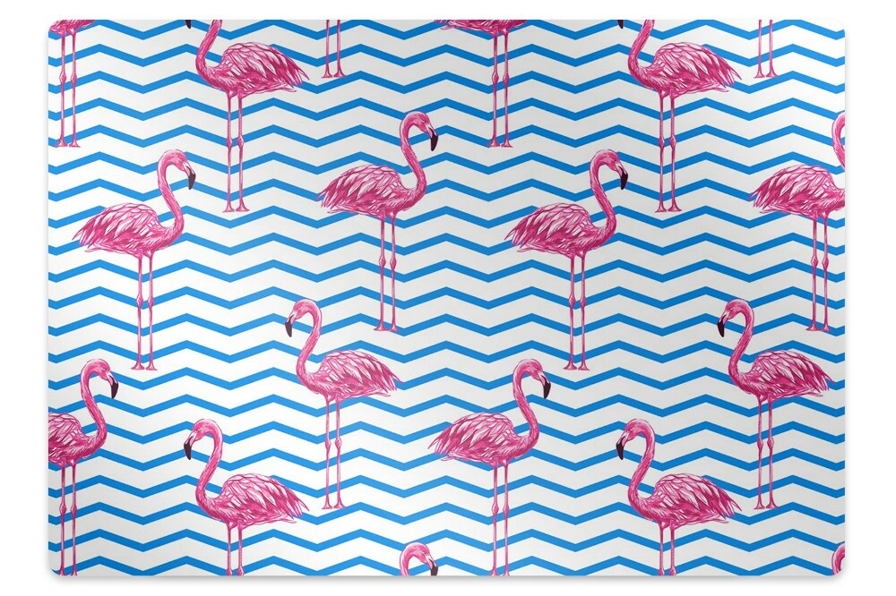 Podkładka pod krzesło obrotowe Flamingi 100x70 cm