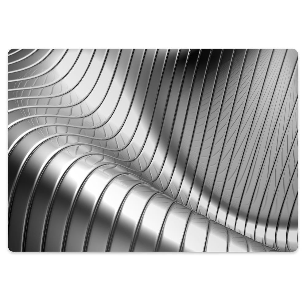 Mata na podłogę pod krzesło Metaliczna 100x70 cm