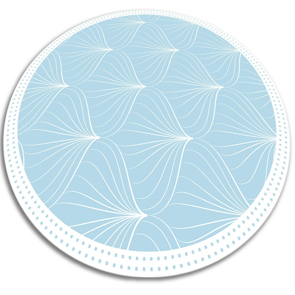 Winylowy dywan okrągły delikatne linie fi70 cm