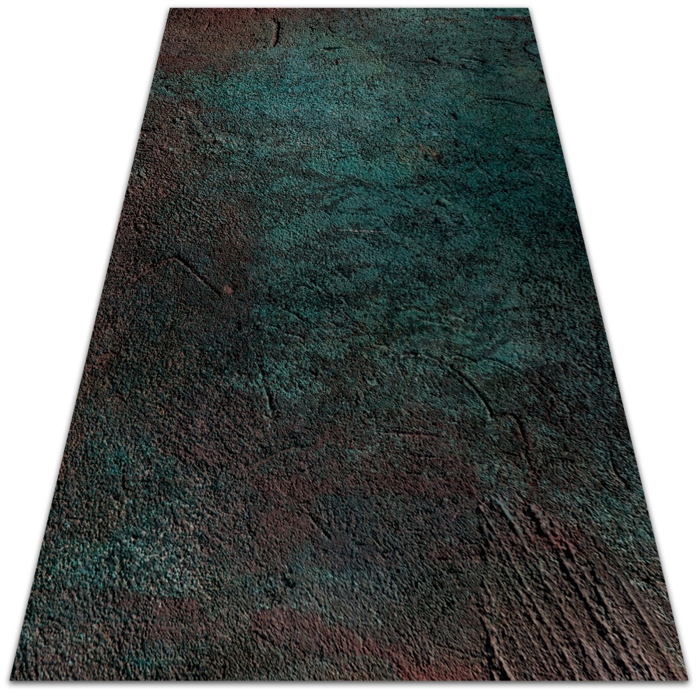 Dywan winylowy Zielono brązowy beton 140x210 cm