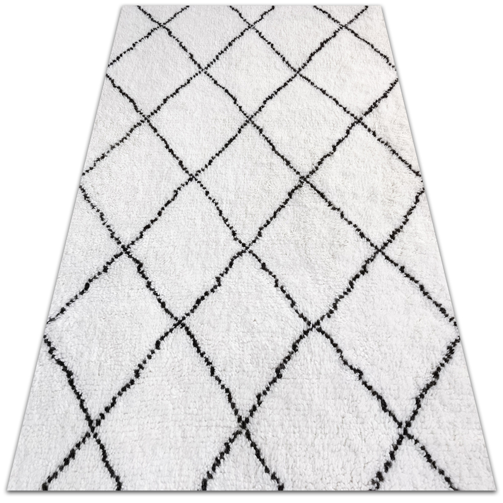 Dywan winylowy do domu Czarne linie wzór 80x120 cm