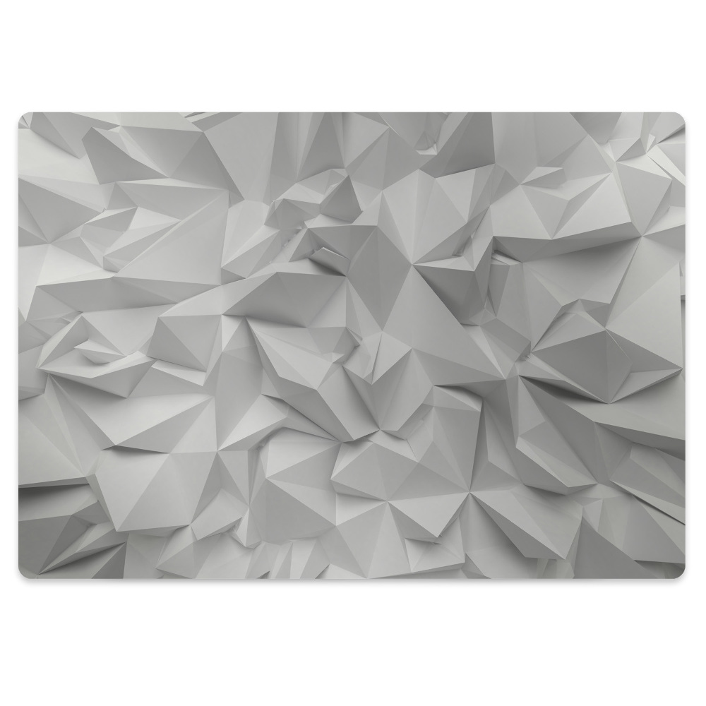 Mata pod fotel ochrona paneli Abstrakcja biała 140x100 cm