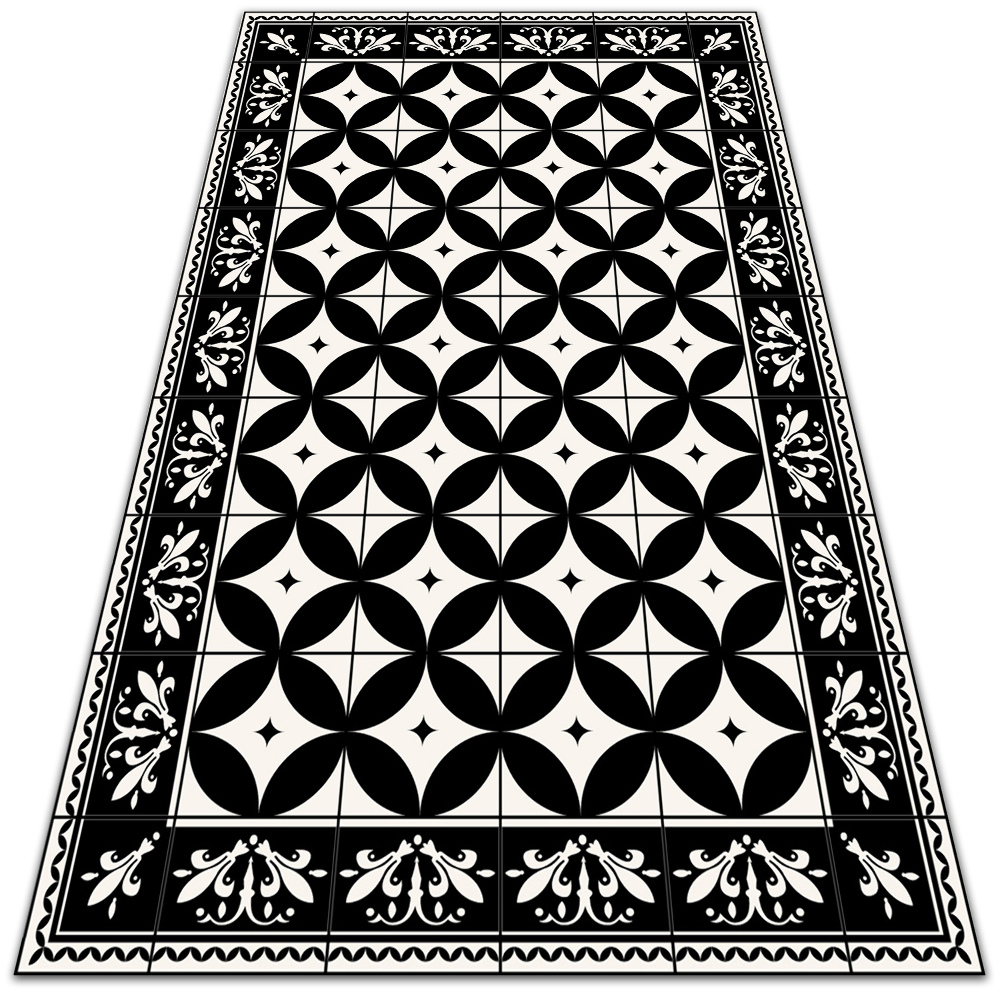 Modny uniwersalny dywan winylowy Koła w kafelkach 100x150 cm