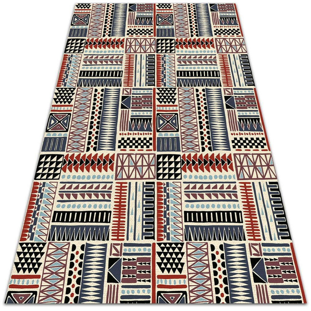Modny uniwersalny dywan winylowy Indiańskie wzory 80x120 cm