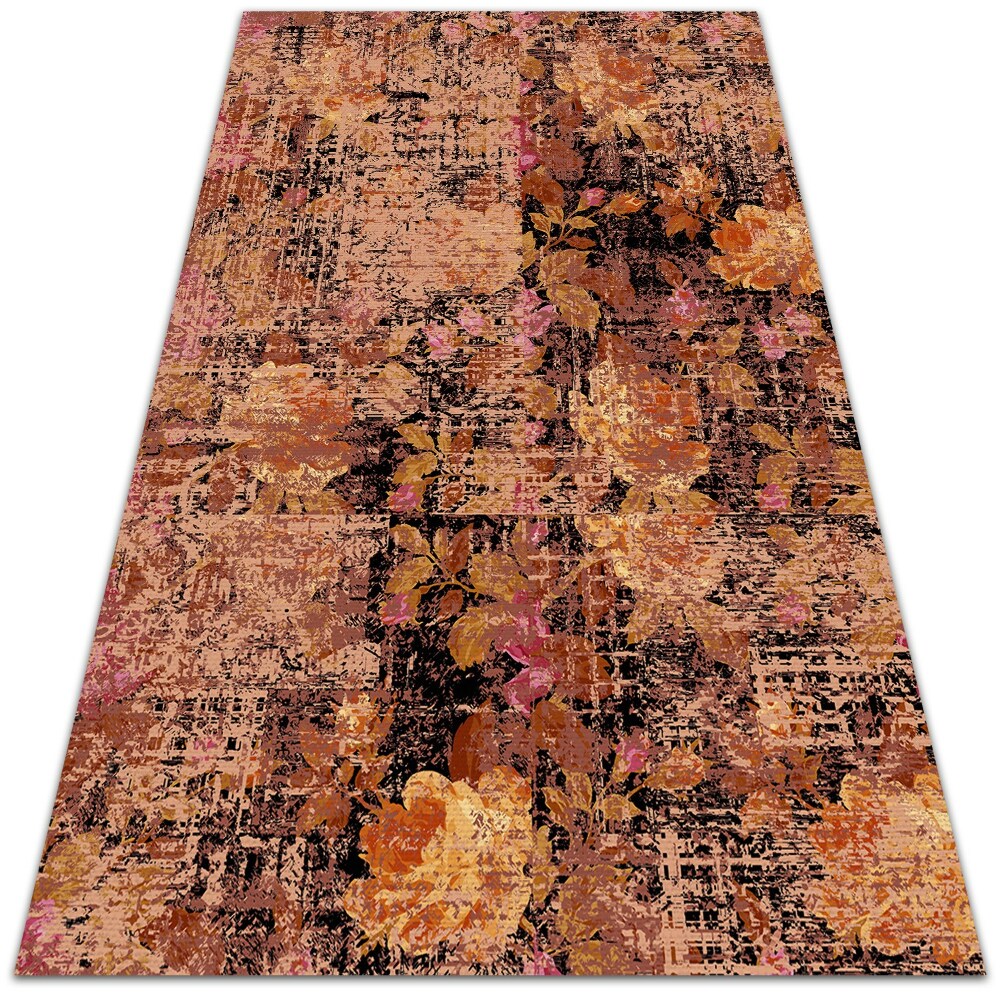 Modny winylowy dywan Vintage kwiaty 80x120 cm