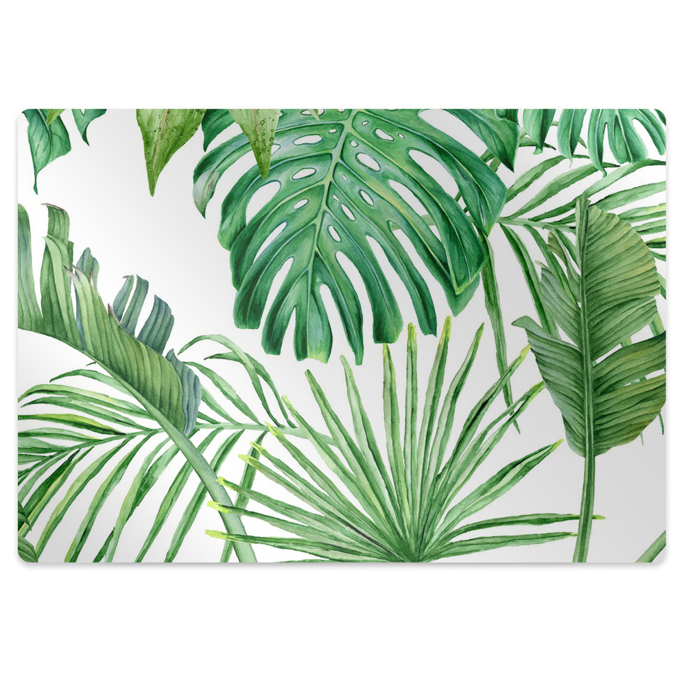 Mata pod fotel ochrona paneli Palma i Monstera 100x70 cm