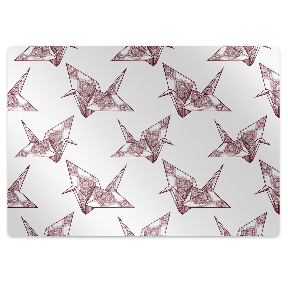 Mata pod fotel biurowy Ptaki origami 140x100 cm