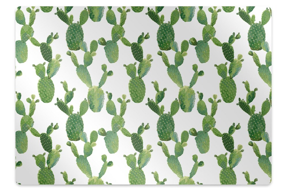 Mata pod fotel ochrona paneli Malowane kaktusy 100x70 cm