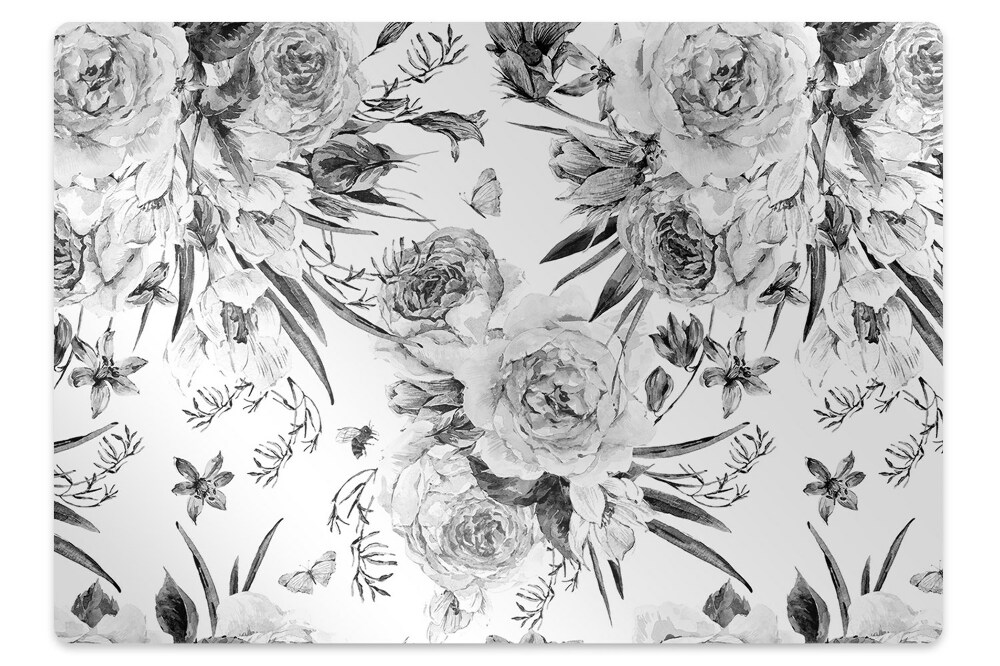 Mata na podłogę pod krzesło Bukiet kwiatów 120x90 cm