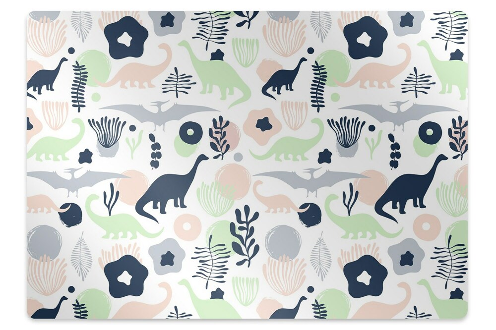 Mata na podłogę pod krzesło Dinozaury 100x70 cm