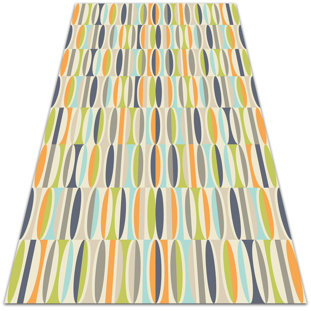 Modny winylowy dywan Geometryczne owale 150x225 cm