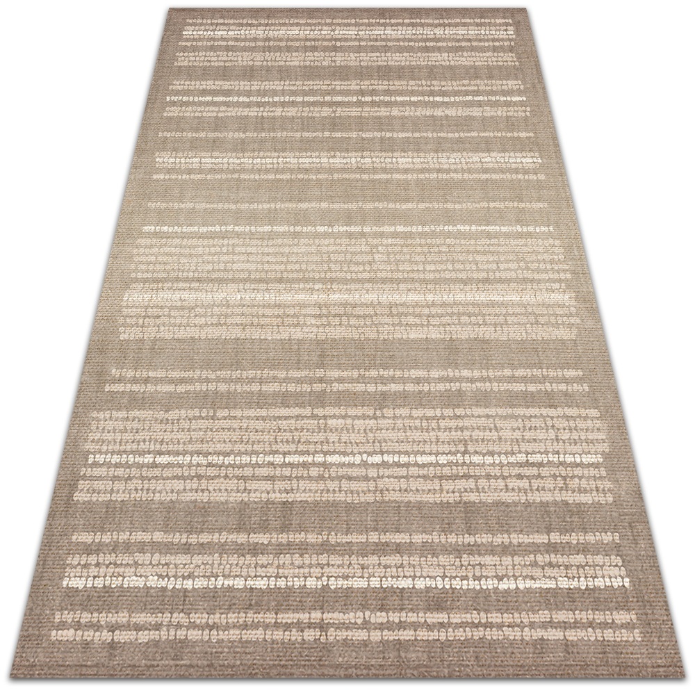 Modny winylowy dywan Beżowa tkanina 120x180 cm