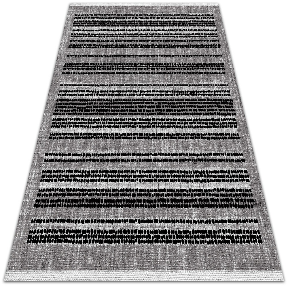 Modny dywan winylowy Czarne paski 80x120 cm