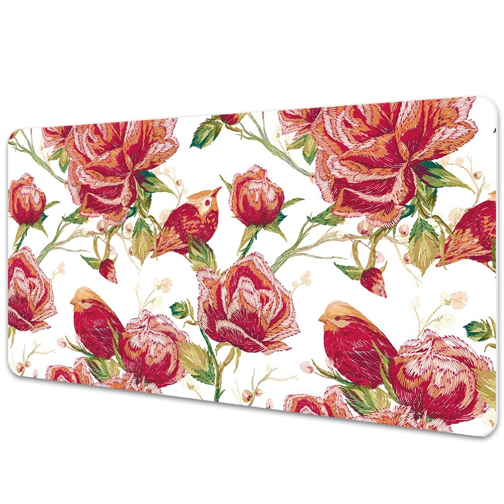 Podkładka na całe biurko Czerwone ptaki 90x45 cm