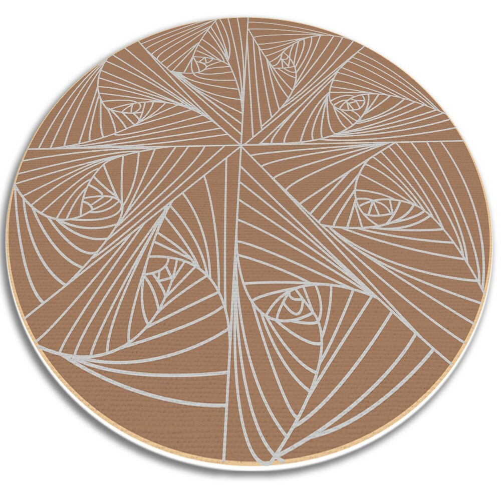 Dywan okrągły winylowy do domu okrągła pajęcza siatka fi90 cm