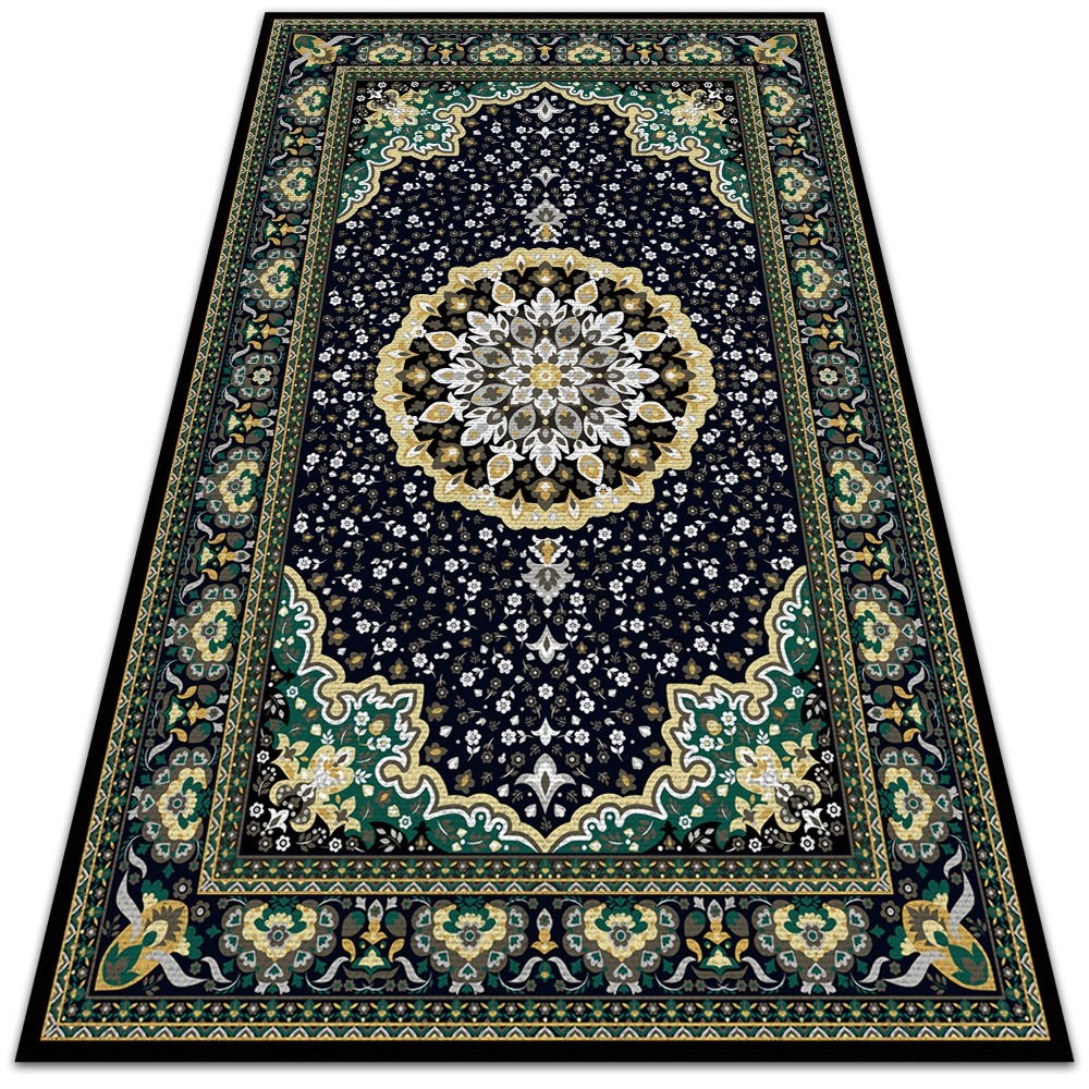 Nowoczesny dywan na balkon wzór Złota mandala 60x90 cm