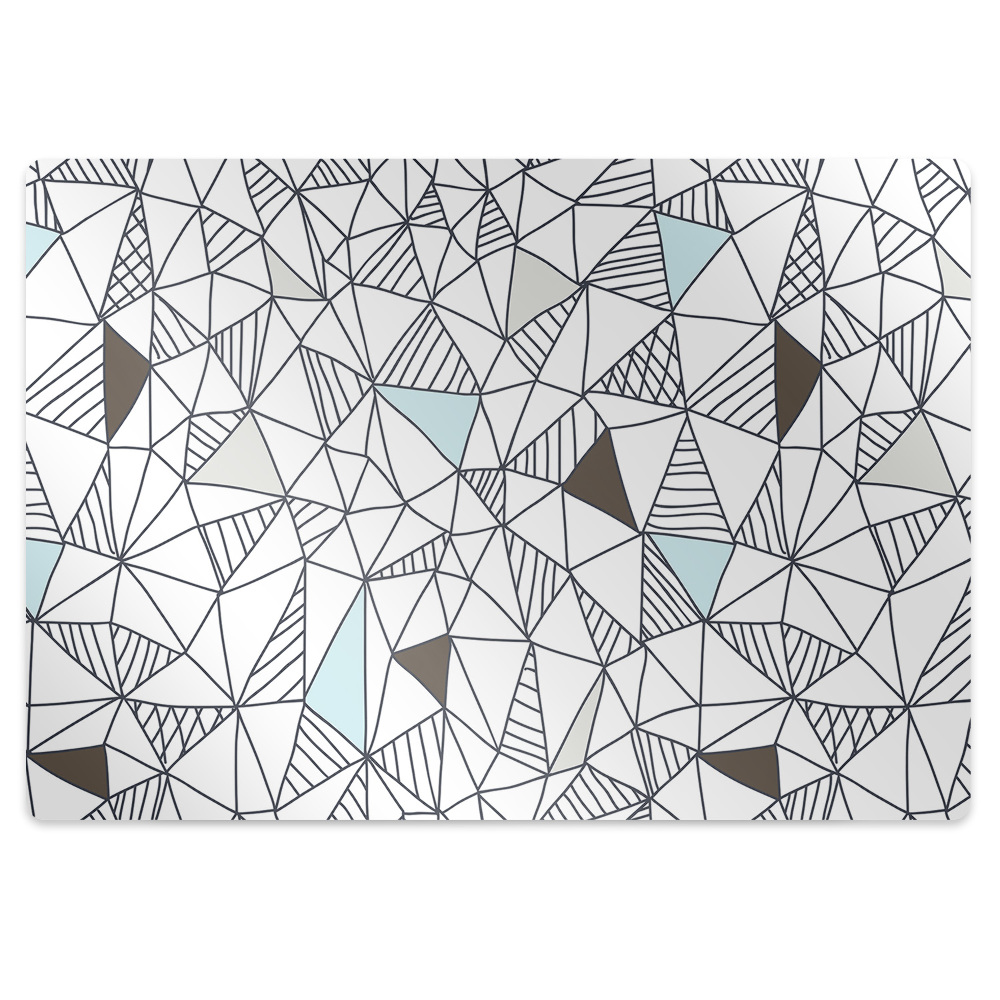 Mata pod krzesło do biura Geometryczny wzór 140x100 cm