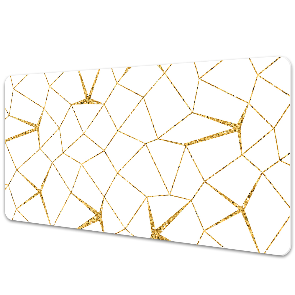 Duża podkładka ochronna na biurko Złota mozaika 90x45 cm