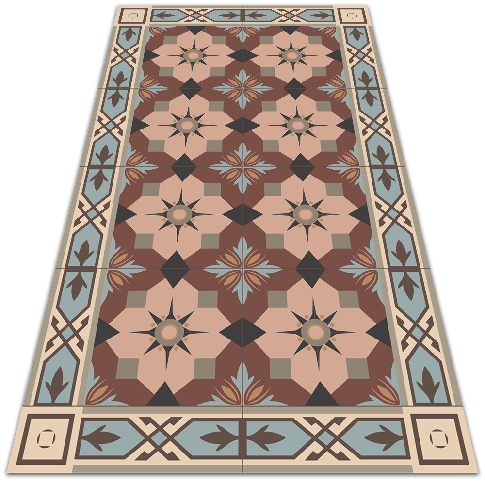 Modny winylowy dywan Geometryczne kafle 80x120 cm