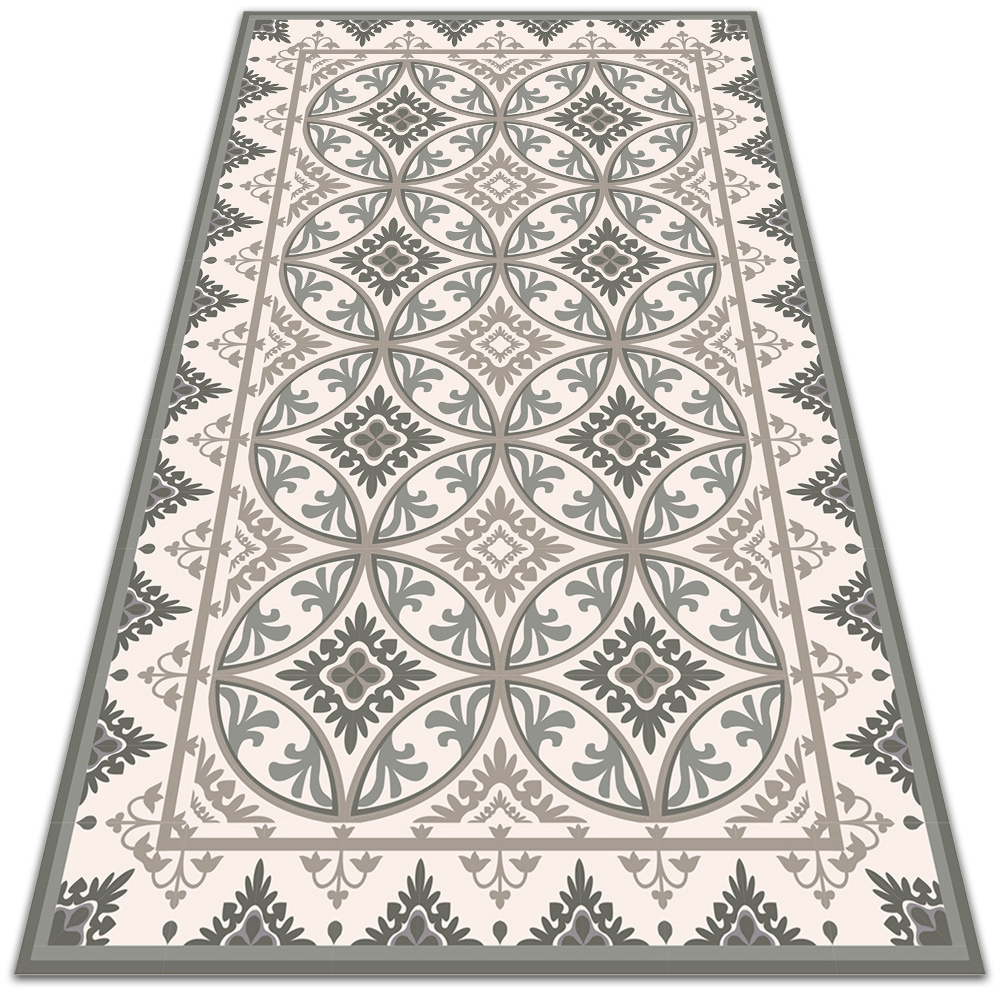 Modny winylowy dywan wewnętrzny Retro koła 150x225 cm