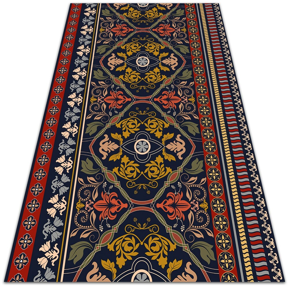 Modny winylowy dywan Kwiatowy wzór boho 150x225 cm