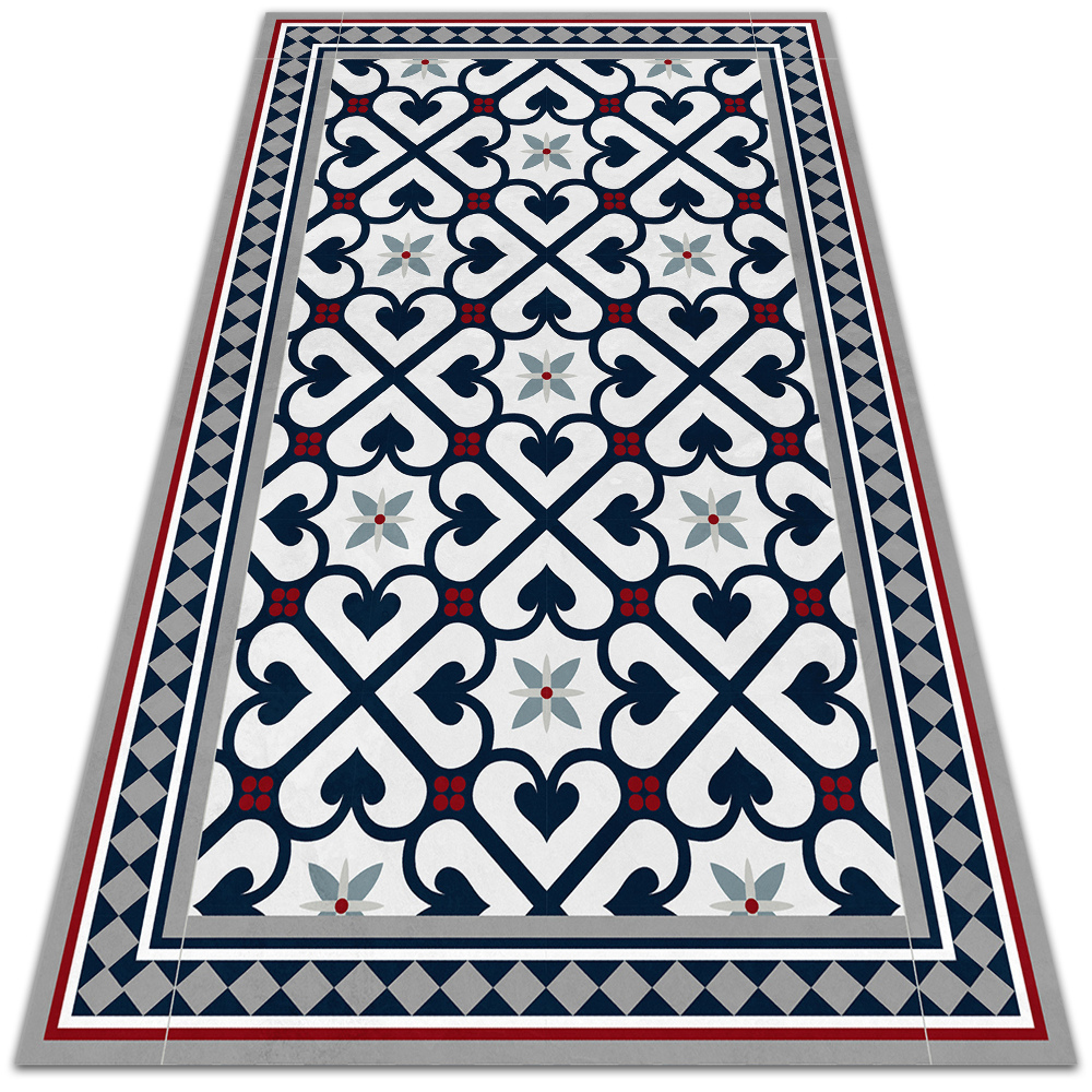 Dywan winylowy do domu Kwieciste romby 100x150 cm