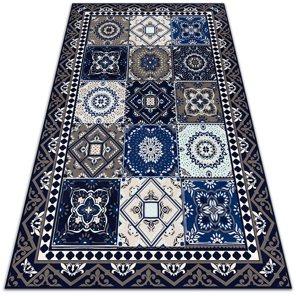 Dywan winylowy do domu Kwieciste kafelki 100x150 cm