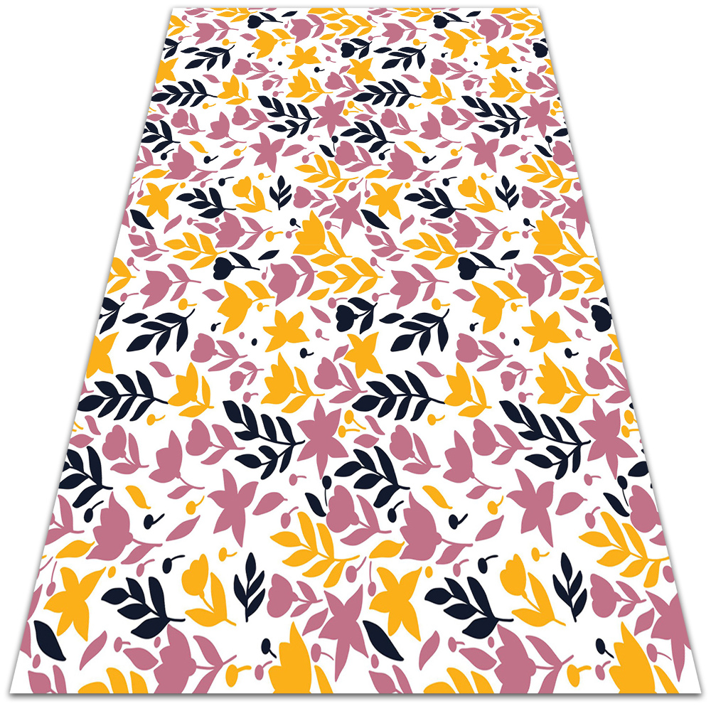 Modny dywan winylowy Abstrakcyjne kwiatuszki 140x210 cm