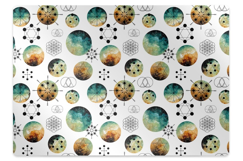 Mata pod fotel ochrona paneli Galaktyczny wzór 100x70 cm