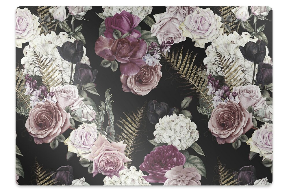 Mata na podłogę pod krzesło Romantyczne kwiaty 140x100 cm