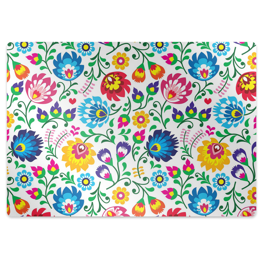 Mata pod fotel biurowy Sztuka ludowa 140x100 cm