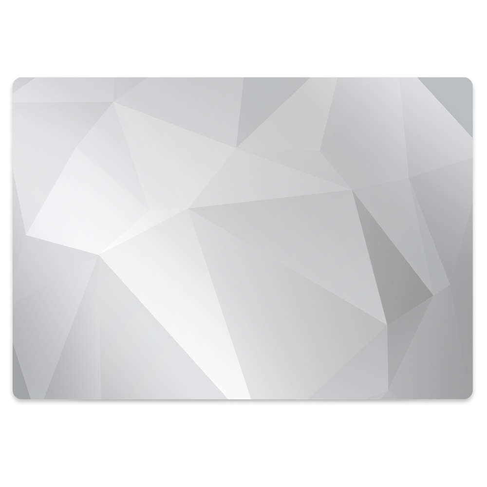 Mata pod fotel ochrona paneli Abstrakcja biała 140x100 cm