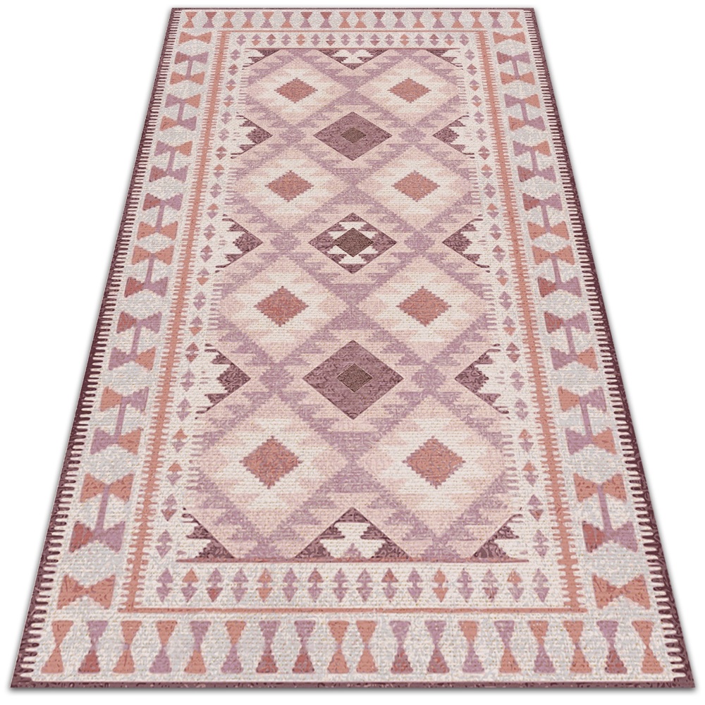 Dywan winylowy do domu Bladoróżowe romby 150x225 cm