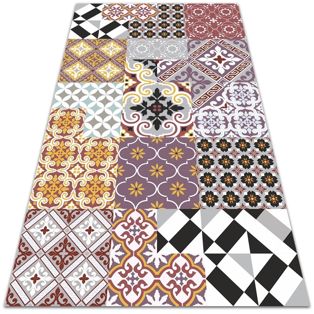 Modny winylowy dywan Kafelkowy miks 100x150 cm