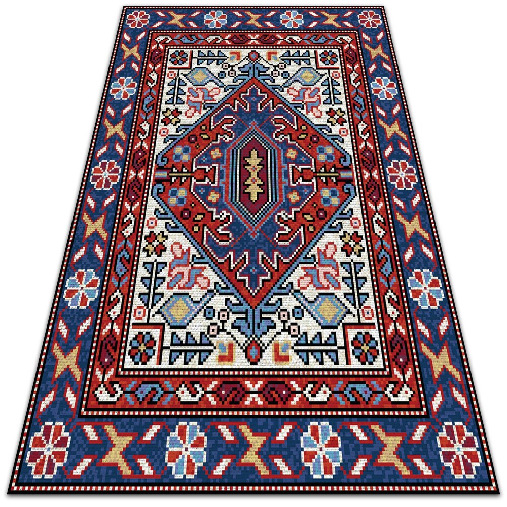 Modny uniwersalny dywan winylowy Ludowe ornamenty 80x120 cm