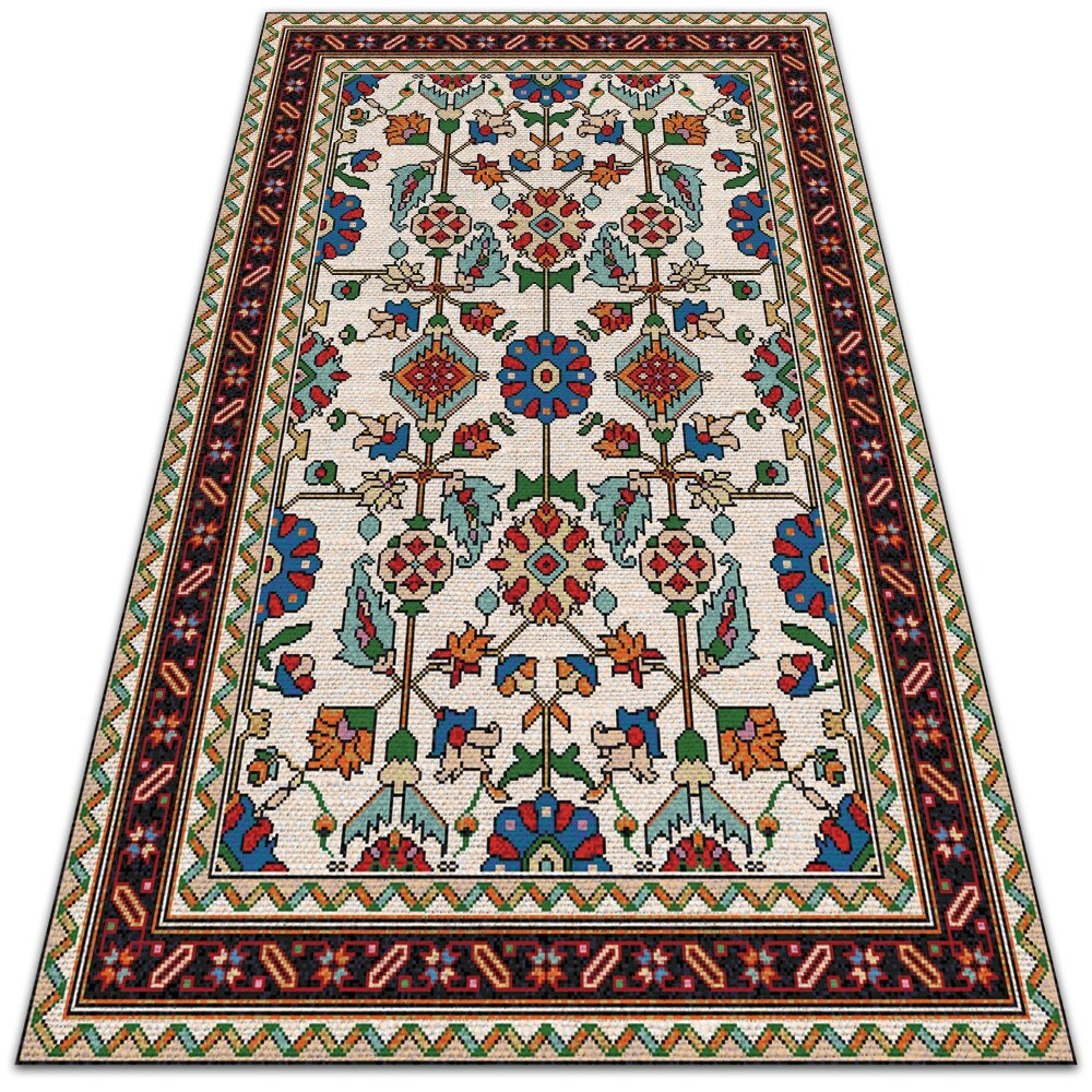 Modny dywan winylowy Florystyczna mozaika 100x150 cm