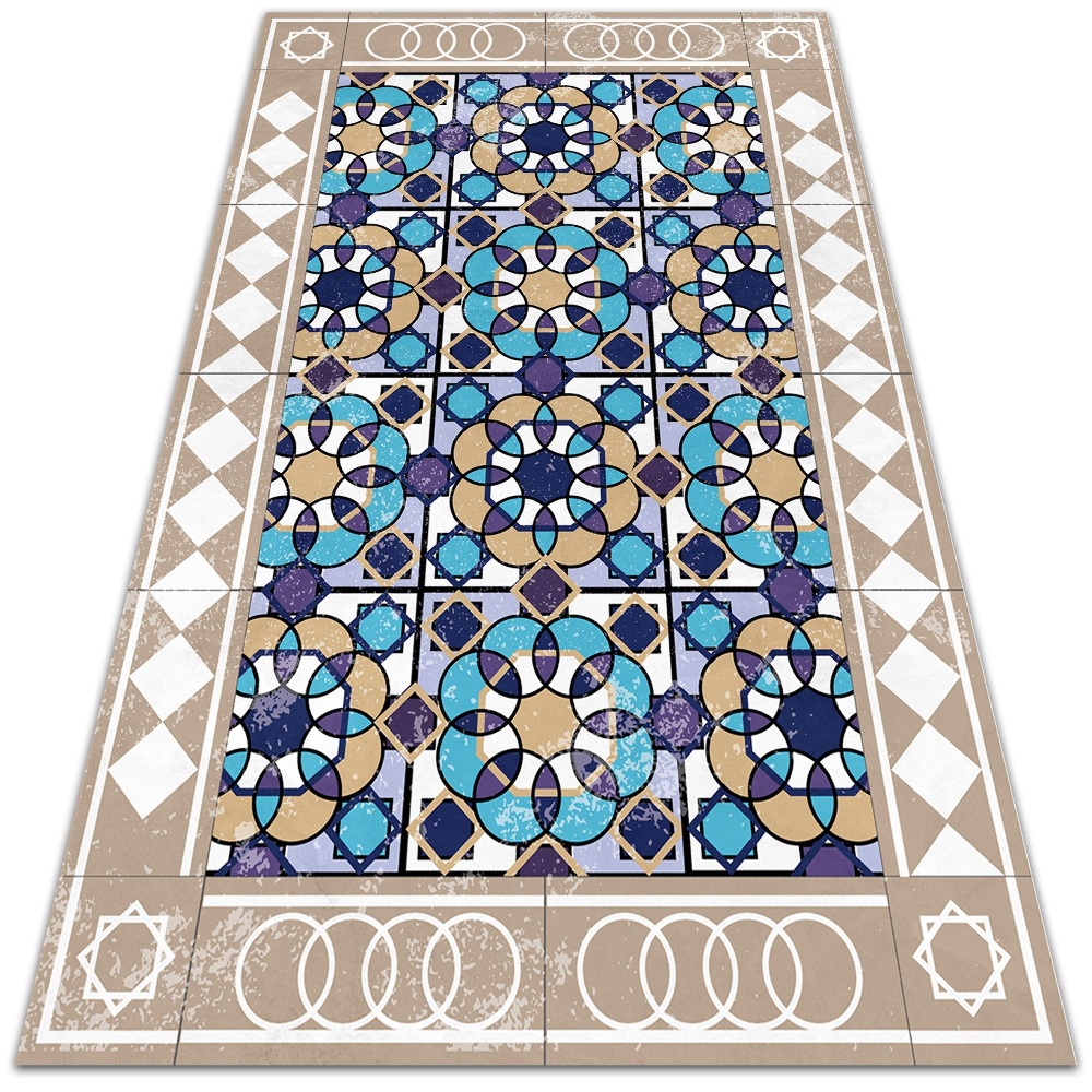Modny uniwersalny dywan winylowy Kwadraty w romby 120x180 cm